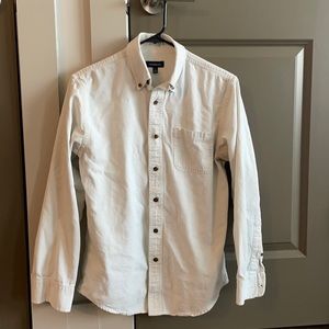 Croft & Barrow Cream Denim Buttondown Shirt Small